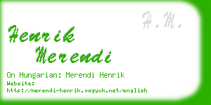 henrik merendi business card